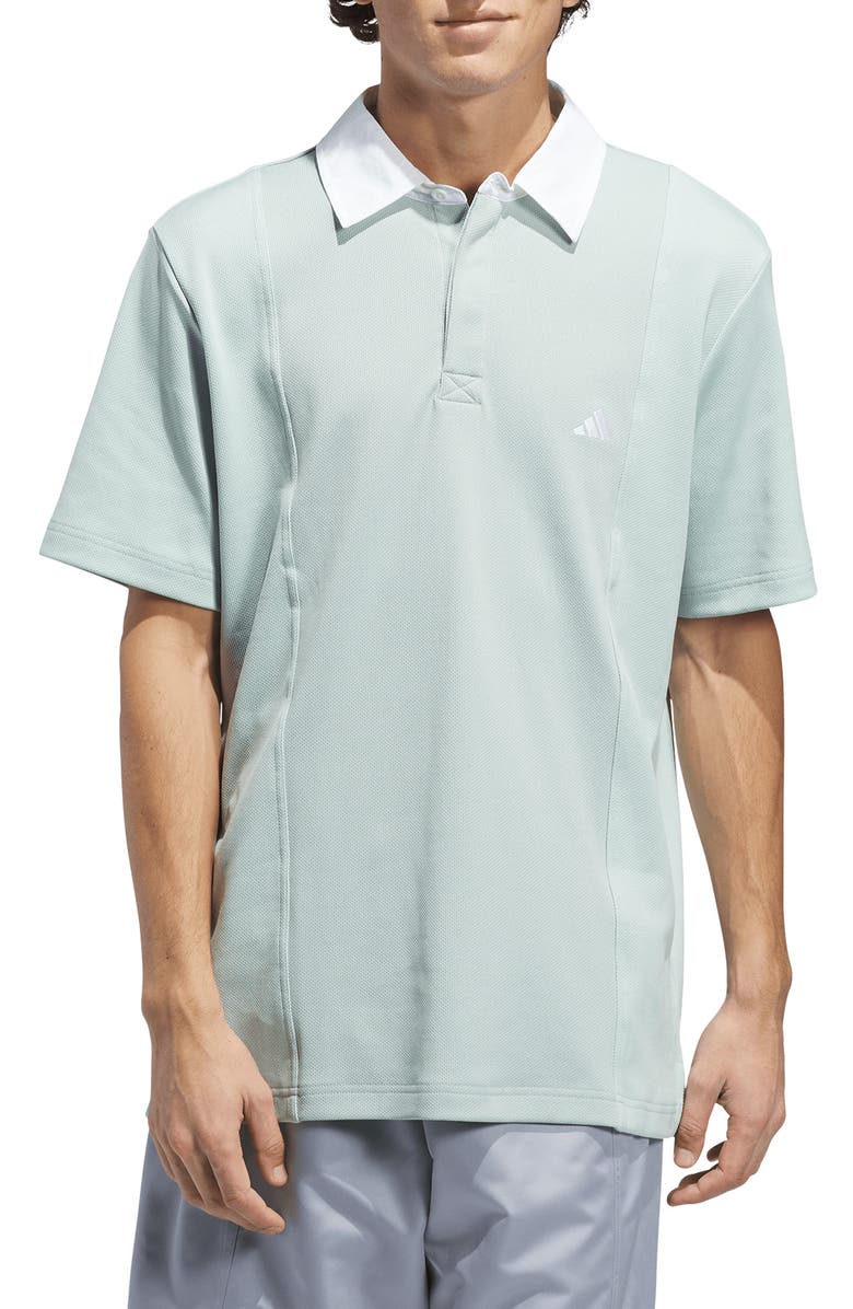 adidas Block Party Polo, Main, color, Wonder Sage