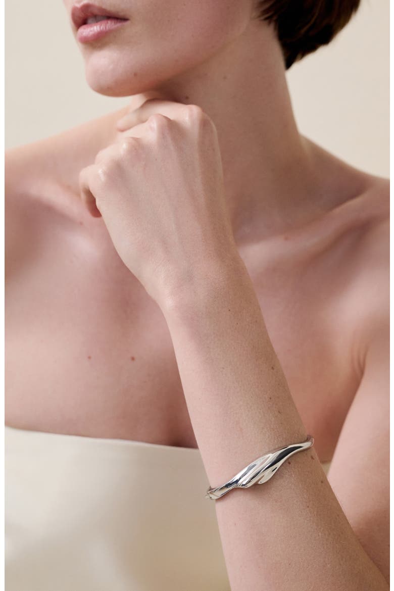 Portia Hinged Bracelet, Alternate, color, PLATINUM