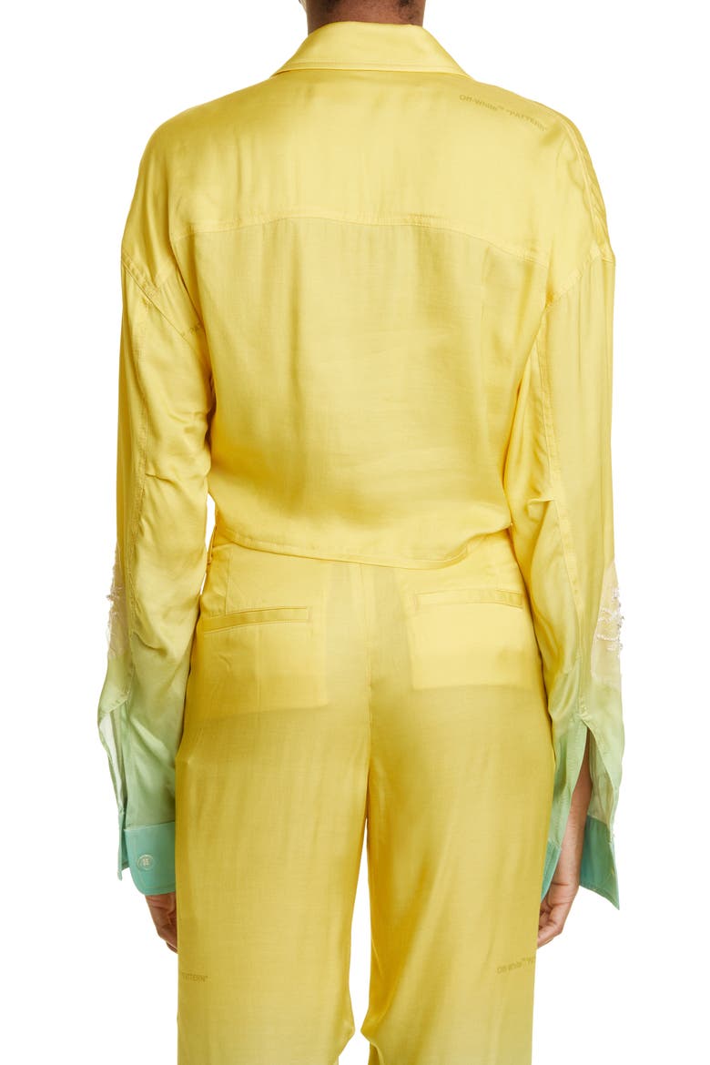 Gender Inclusive Dégradé Twist Hem Crop Top (Nordstrom Exclusive), Alternate, color, LIGHT GREEN