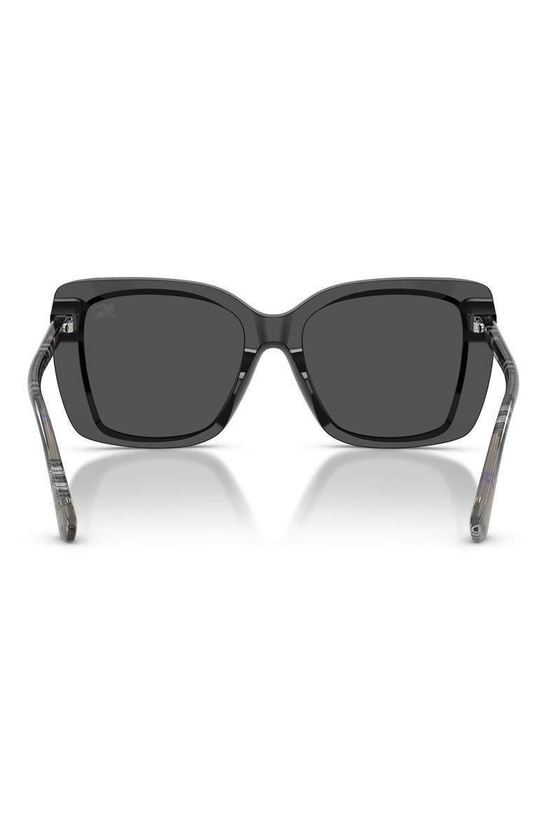 54mm Square Sunglasses, Alternate, color, BLACK