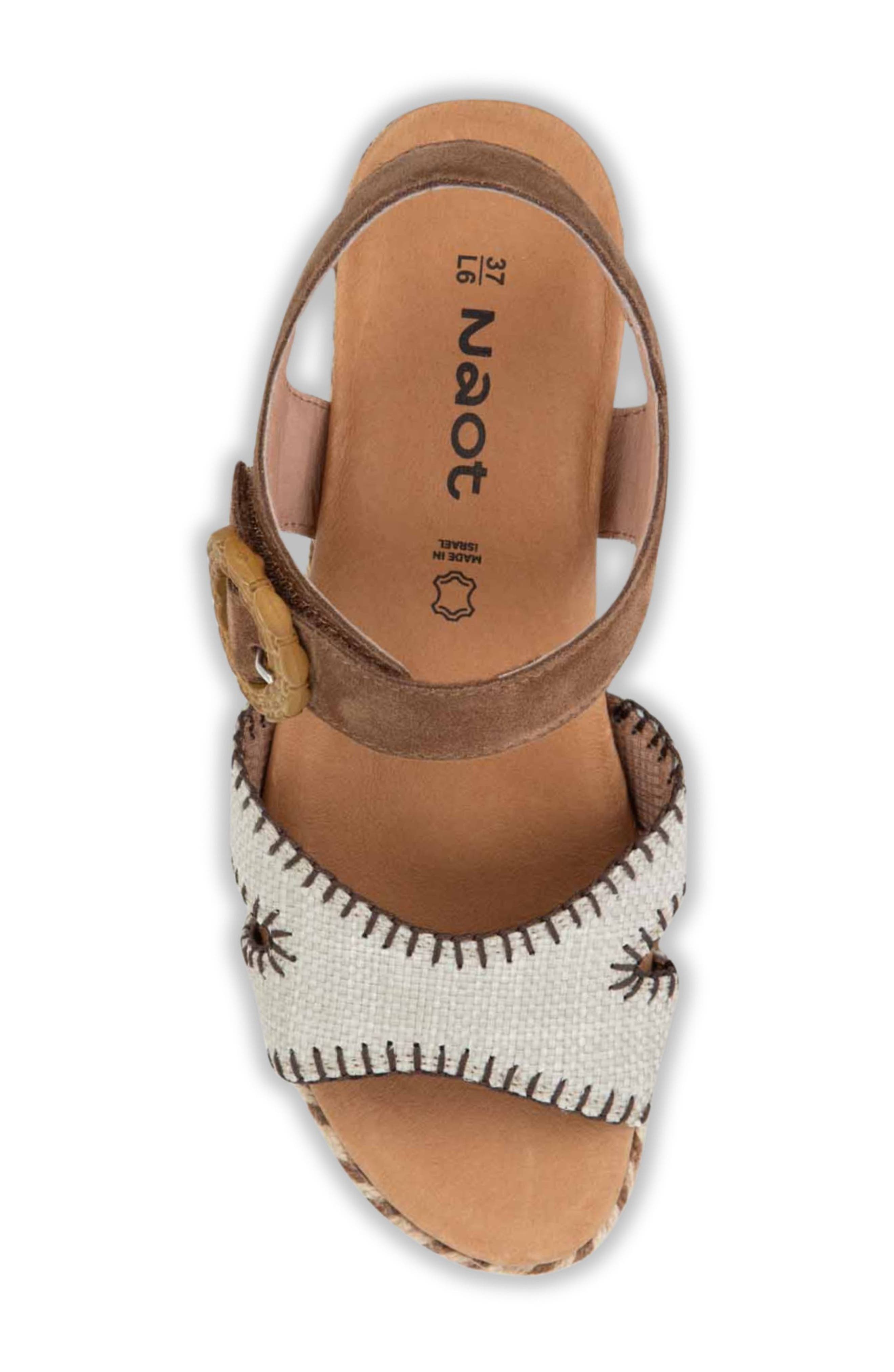 Naot Majorca Platform Sandal, Alternate, color, Brown Cedar/ Raffia
