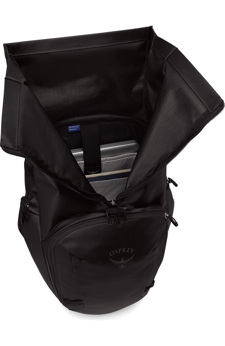 Osprey Transporter 30-Liter Roll Top Backpack, Alternate, color, Raven Black/Black