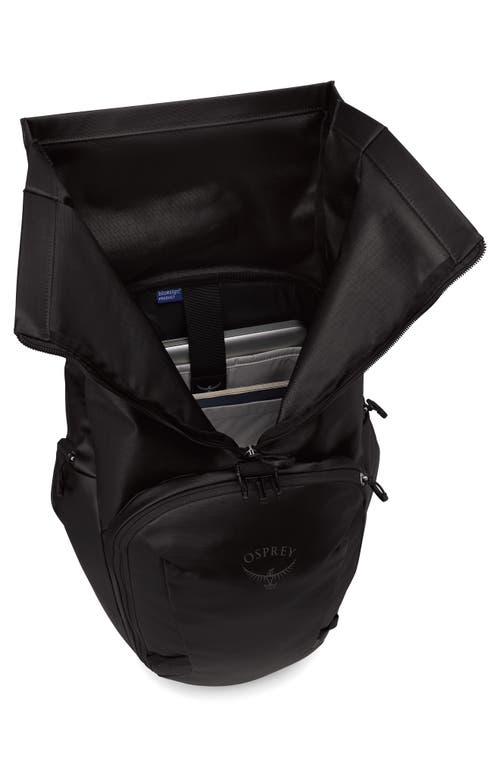 Osprey Transporter 30-liter Roll Top Backpack In Raven Black/black