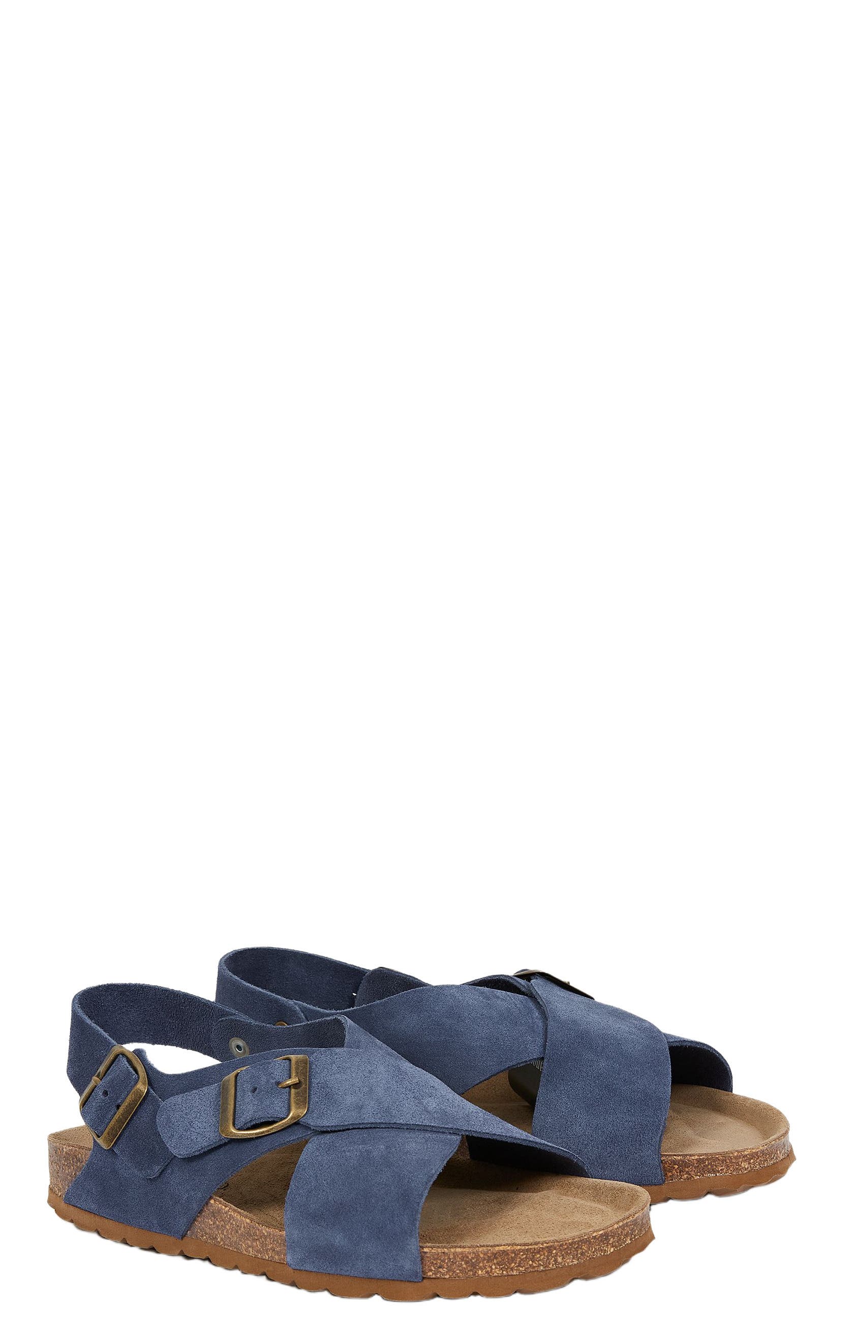 Celtic & Co. Crossover Wedge Sandal, Main, color, Indigo