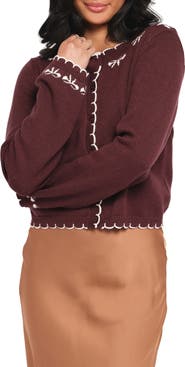 Petal & Pup Payton Bow Scallop Cardigan