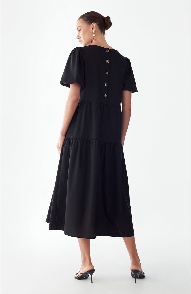 ST MRLO Sitia Midi Dress, Alternate, color, Black