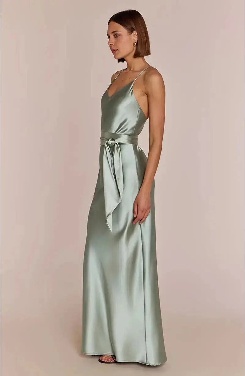 Rewritten Brooklyn Slip Dress, Main, color, Sage Green