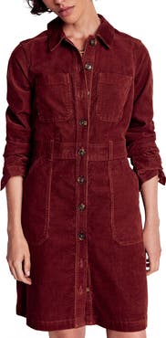 Boden Long Sleeve Corduroy Shirtdress