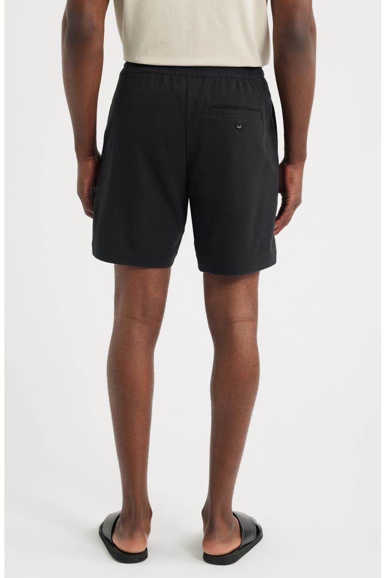 Seaport Knit Cotton Drawstring Shorts, Alternate, color, BLACK
