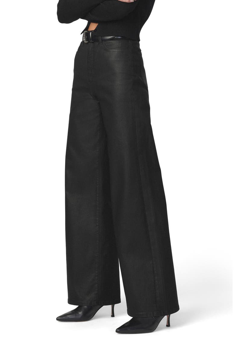 The Mia High Waist Wide Leg Jeans, Alternate, color, BLACK FOIL