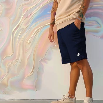 Mens Ghost Relaxed Fleece Sweat Elastic Shorts