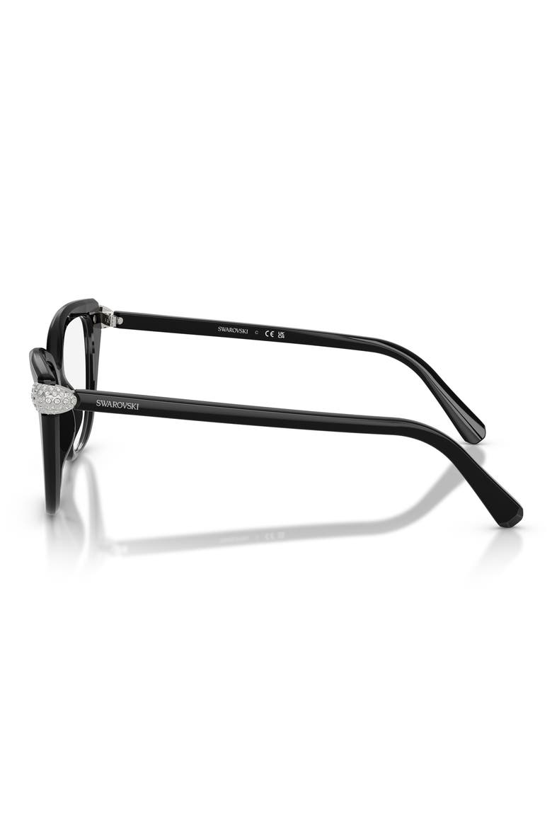 54mm Cat Eye Optical Glasses, Alternate, color, BLACK/ DEMO LENS