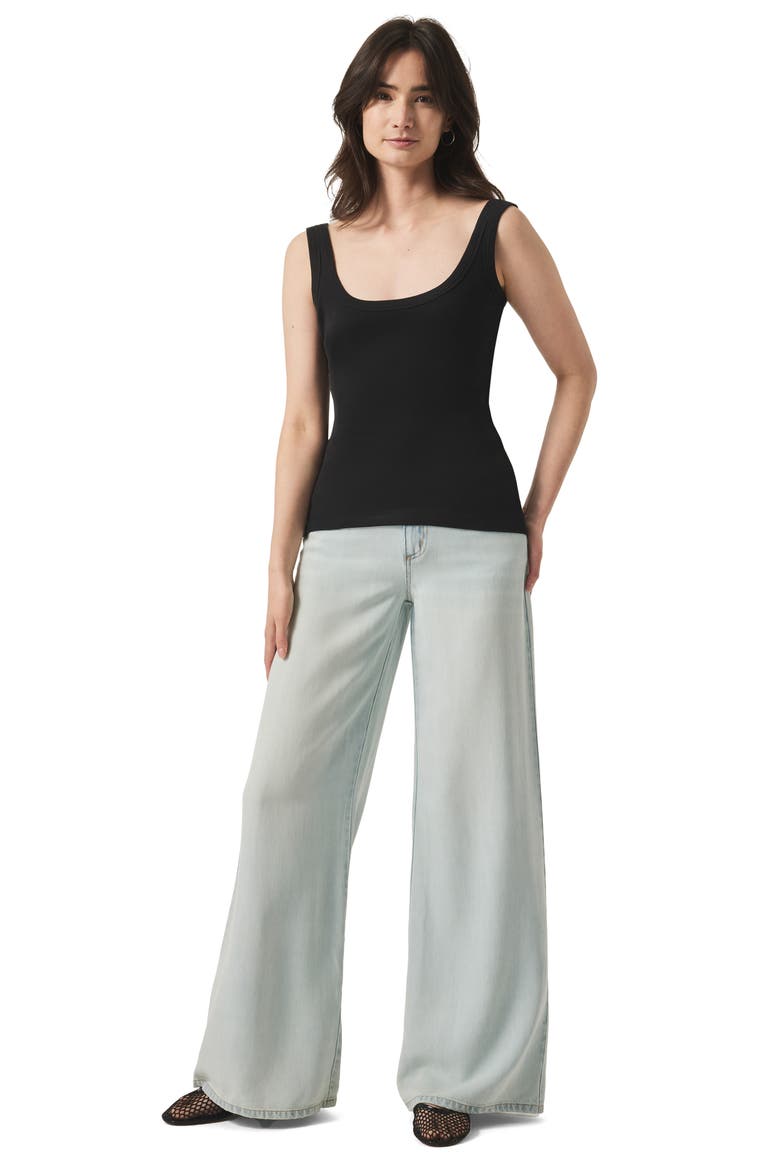 Faye Scoop Neck Tank, Alternate, color, BLACK