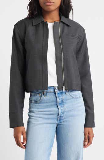 Topshop Crop Zip Jacket