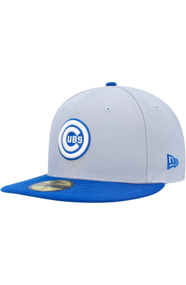 New Era Men's New Era Gray/Blue Chicago Cubs  Dolphin 59FIFTY Fitted Hat, Alternate, color, 