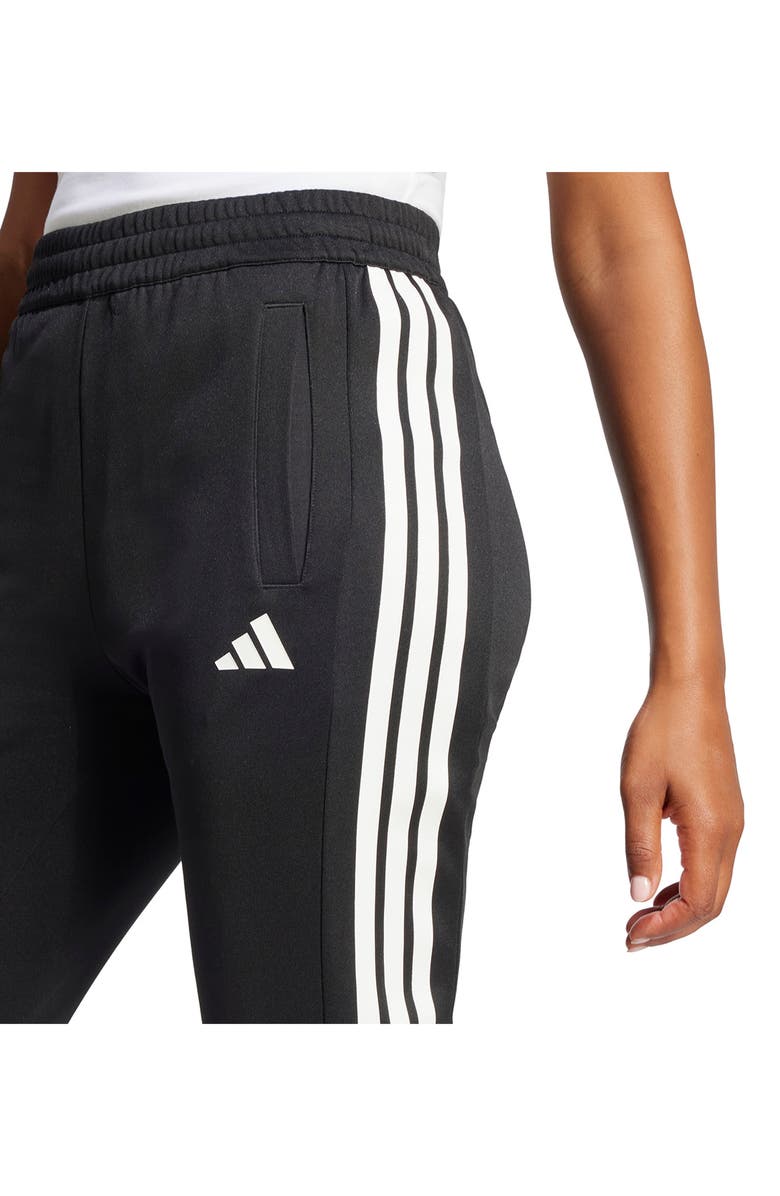 adidas Iconic 3-Stripes Flared Sweatpants, Alternate, color, Black/ White
