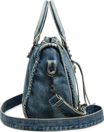 Medium Le City Denim Satchel