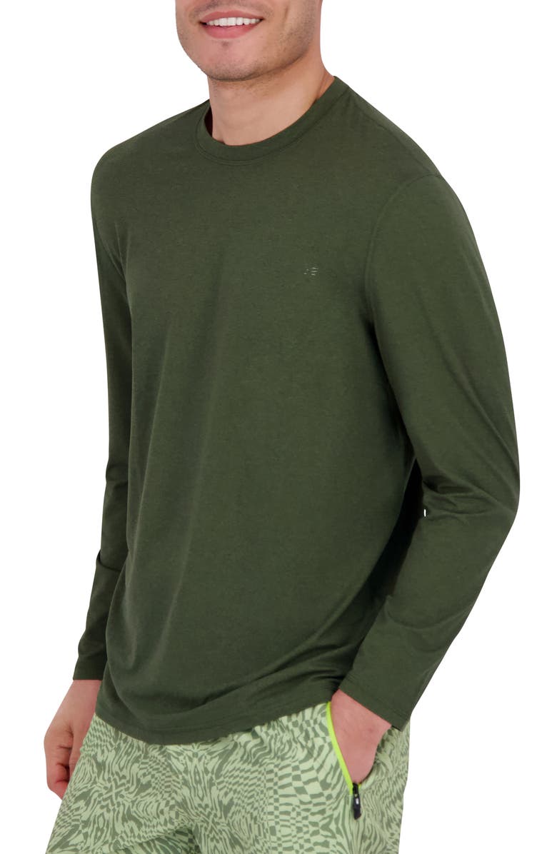 Spyder Long Sleeve Rashguard, Alternate, color, Kombu Green