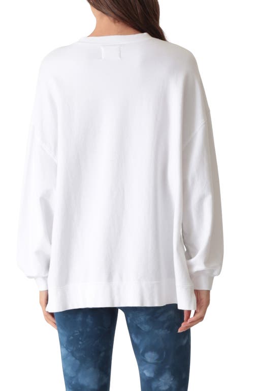 Electric & Rose Neil Pima Cotton & Modal Sweatshirt In White