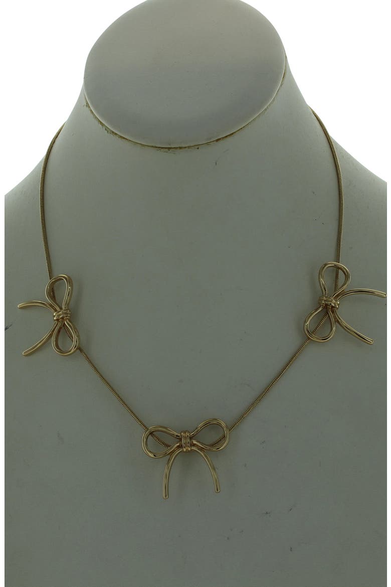 My Bow Collar Necklace, Alternate, color, GOLD