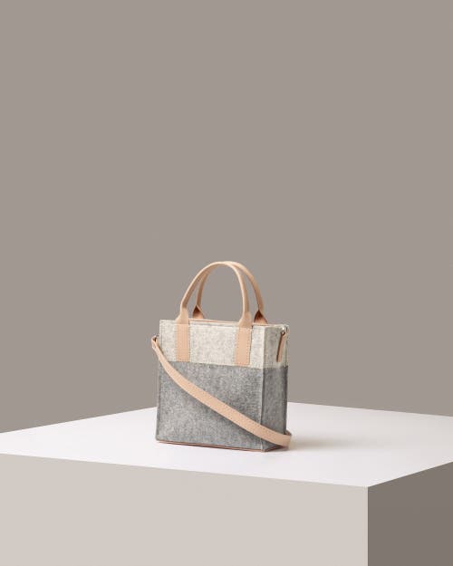 Graf & Lantz Graf Lantz Jaunt Merino Wool Mini Tote In Granite/natural