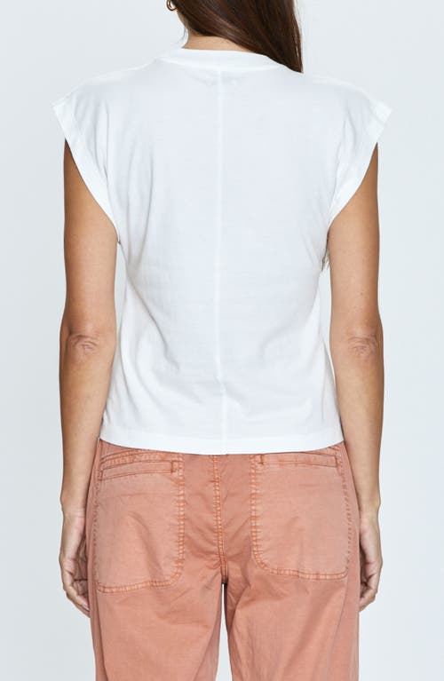 Pistola Marina Extended Shoulder Cotton T-shirt In Le Blanc