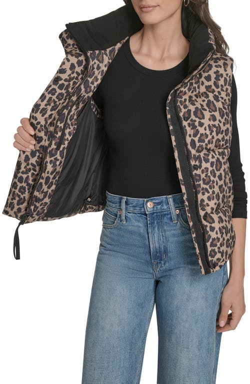 Levi's Quilted Puffer Vest In Animal Print