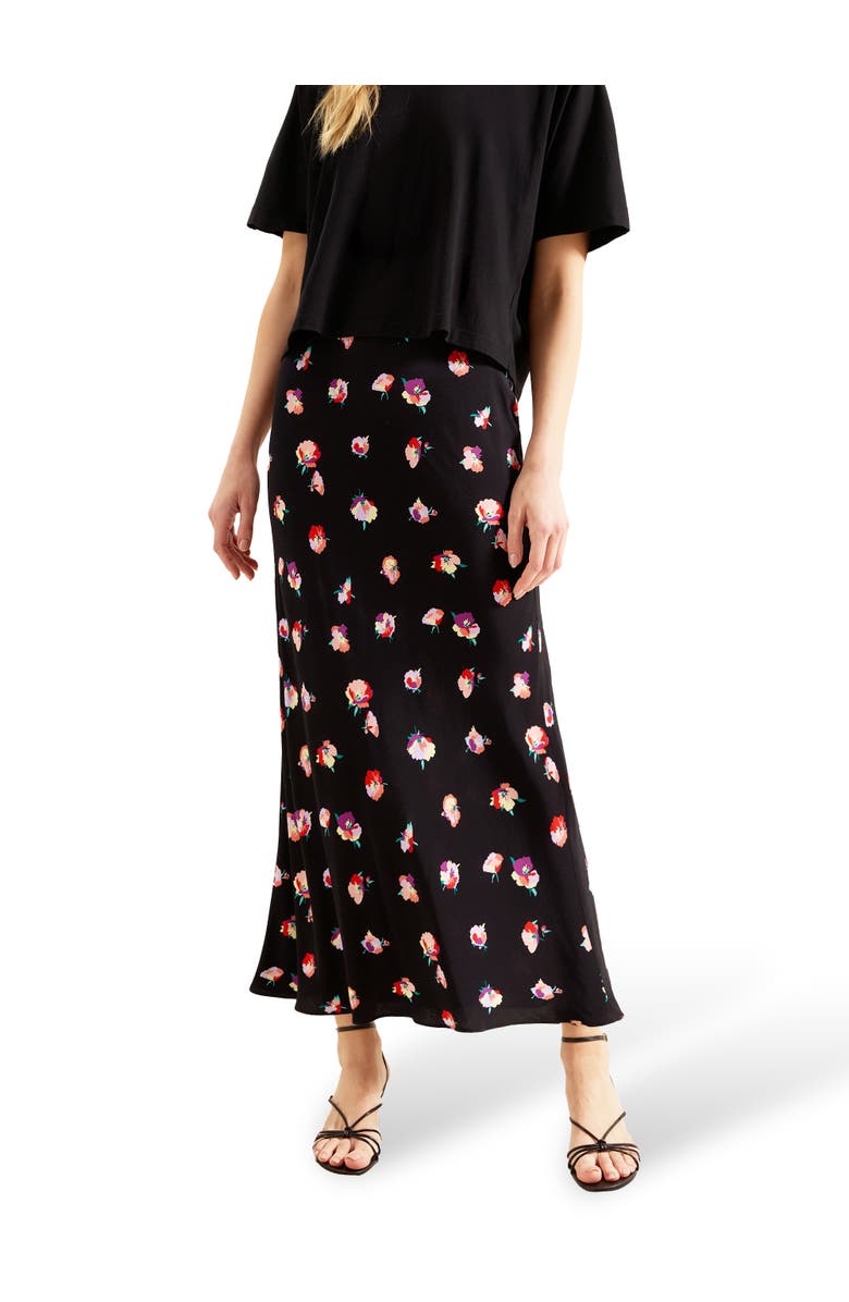 Ro&Zo Ditsy Bias Cut Maxi Skirt, Alternate, color, 