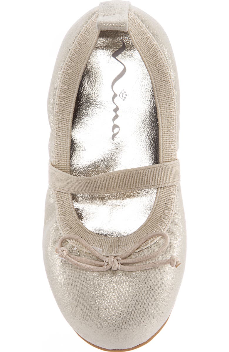 Nina Esther Ballet Flat, Alternate, color, Platino Shimmer
