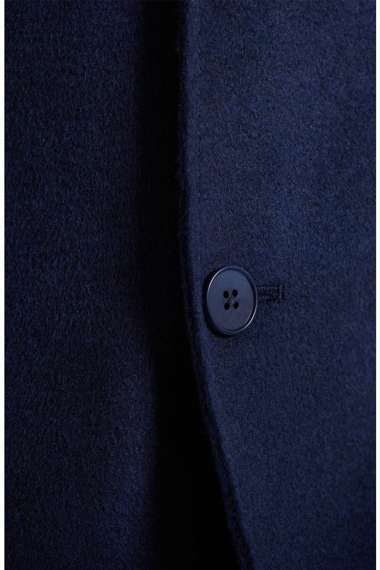 Felted Wool Blend Three Button Blazer, Alternate, color, NAVY