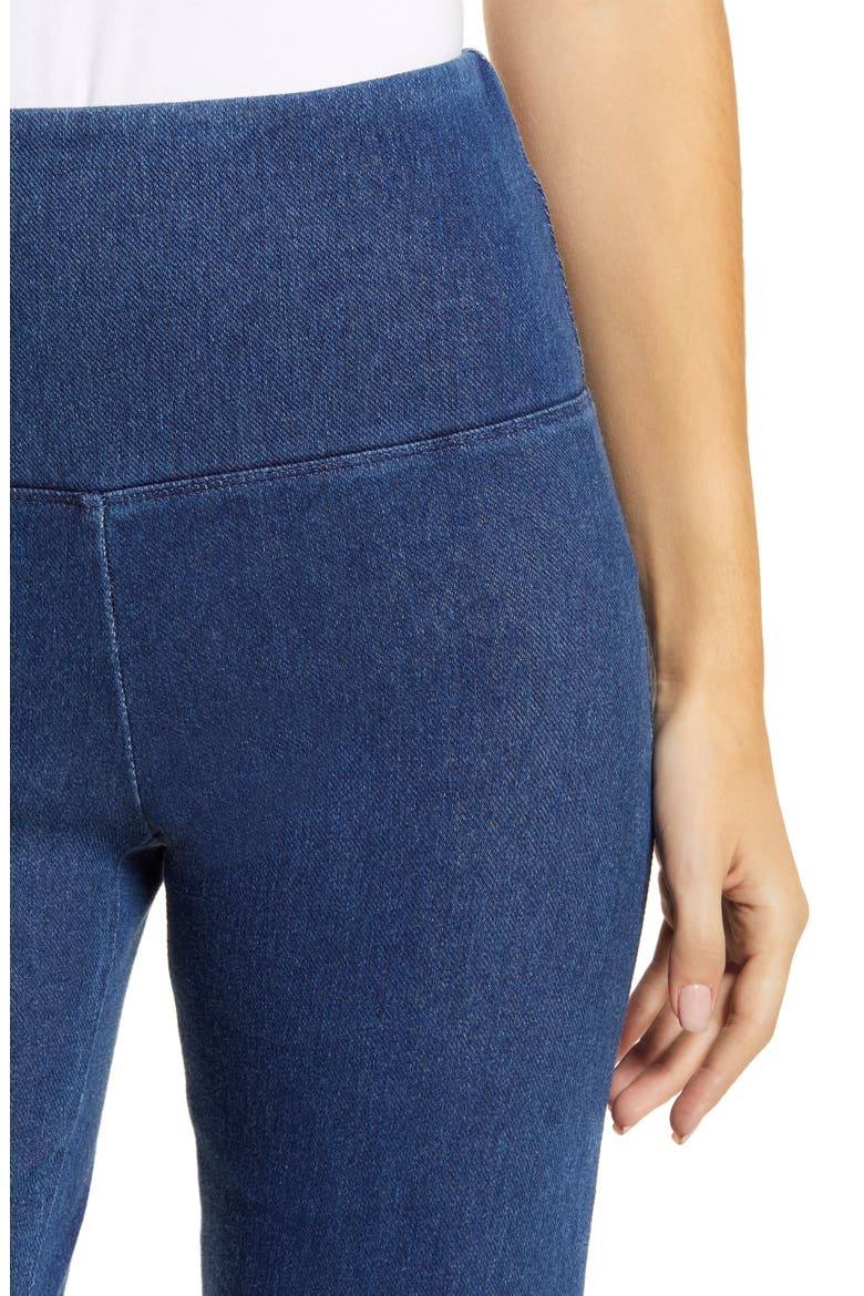 'Lyssentials High Waist Straight Leg Stretch Denim Jeans, Alternate, color, MID WASH