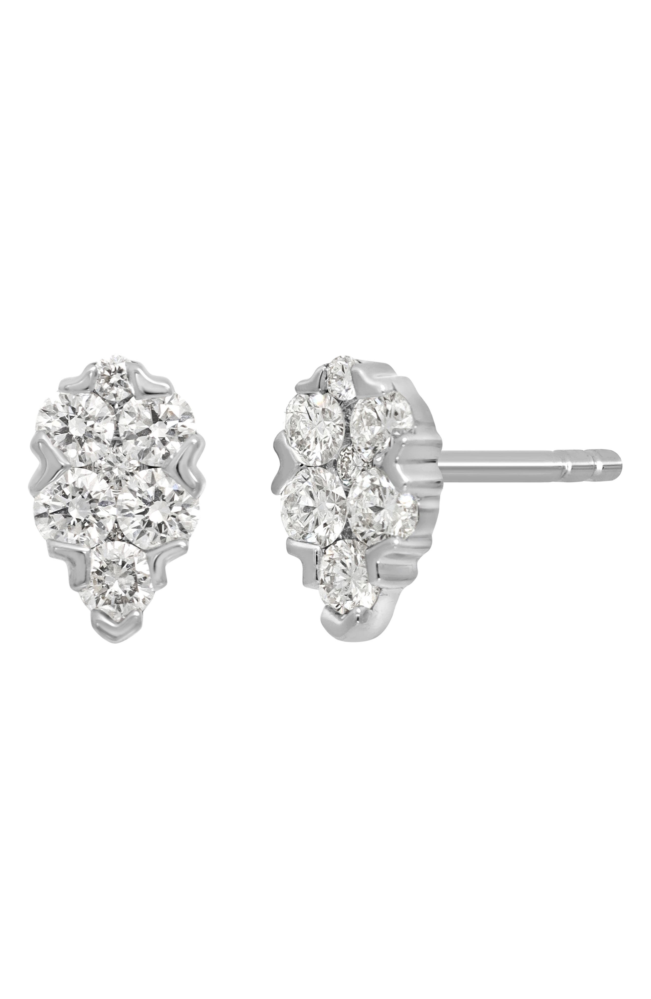 Bony Levy Mika Cluster Pear Diamond Stud Earrings
