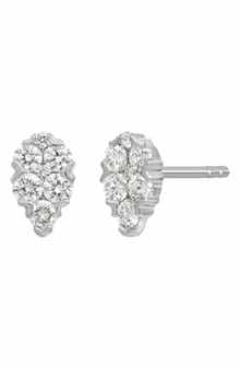 Bony Levy Mika Cluster Pear Diamond Stud Earrings