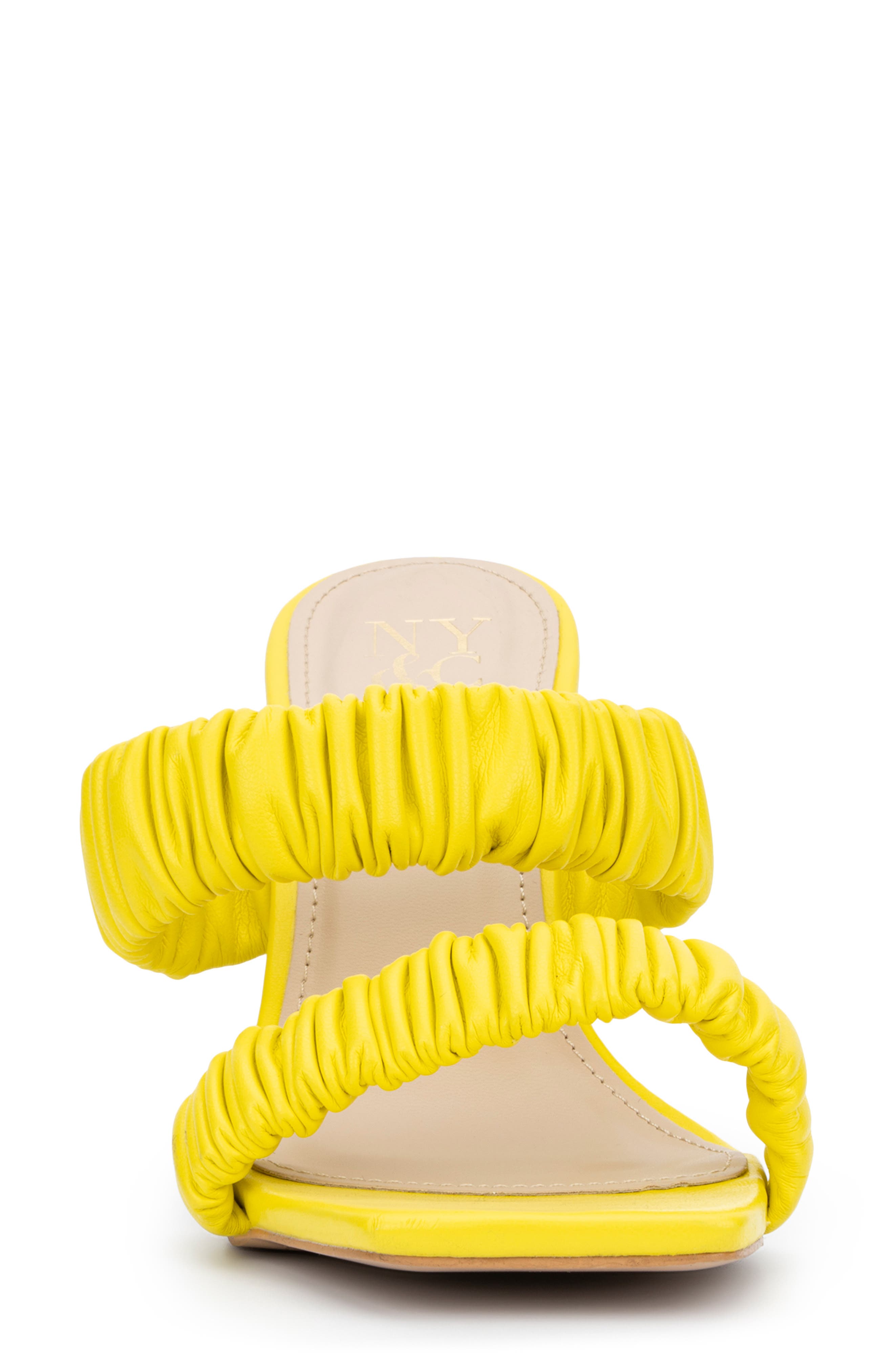 Faina Ruched Strap Sandal, Alternate, color, YELLOW
