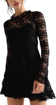 Free People Woodland Whispers Lace Minidress