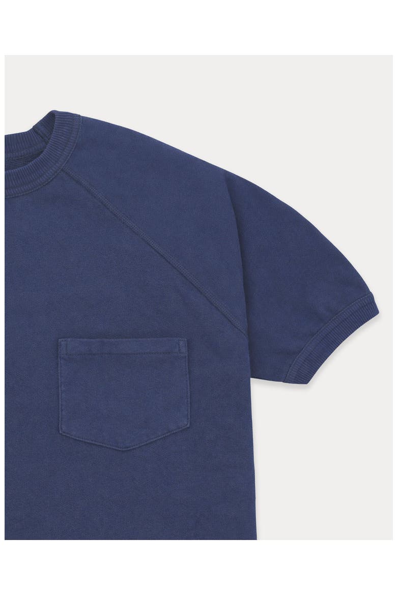 Highway Short-Sleeve Brushed Jersey Sweatshirt, Alternate, color, Indigo