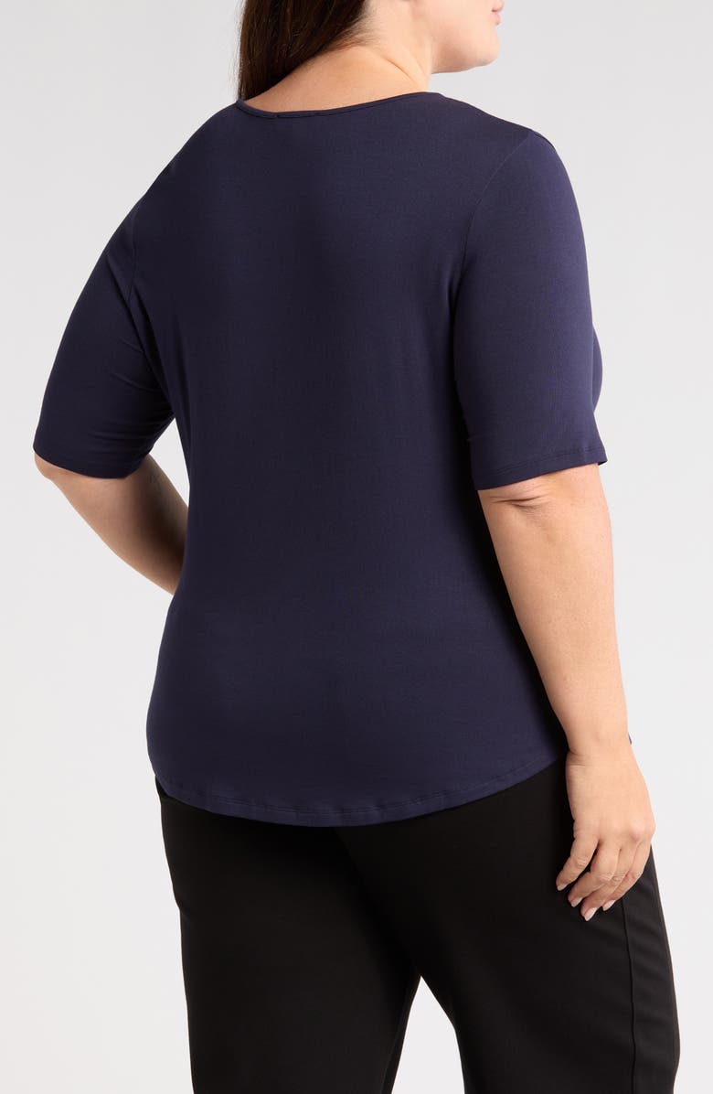 Universal Standard Lily Liquid Jersey Crewneck Top, Alternate, color, Midnight