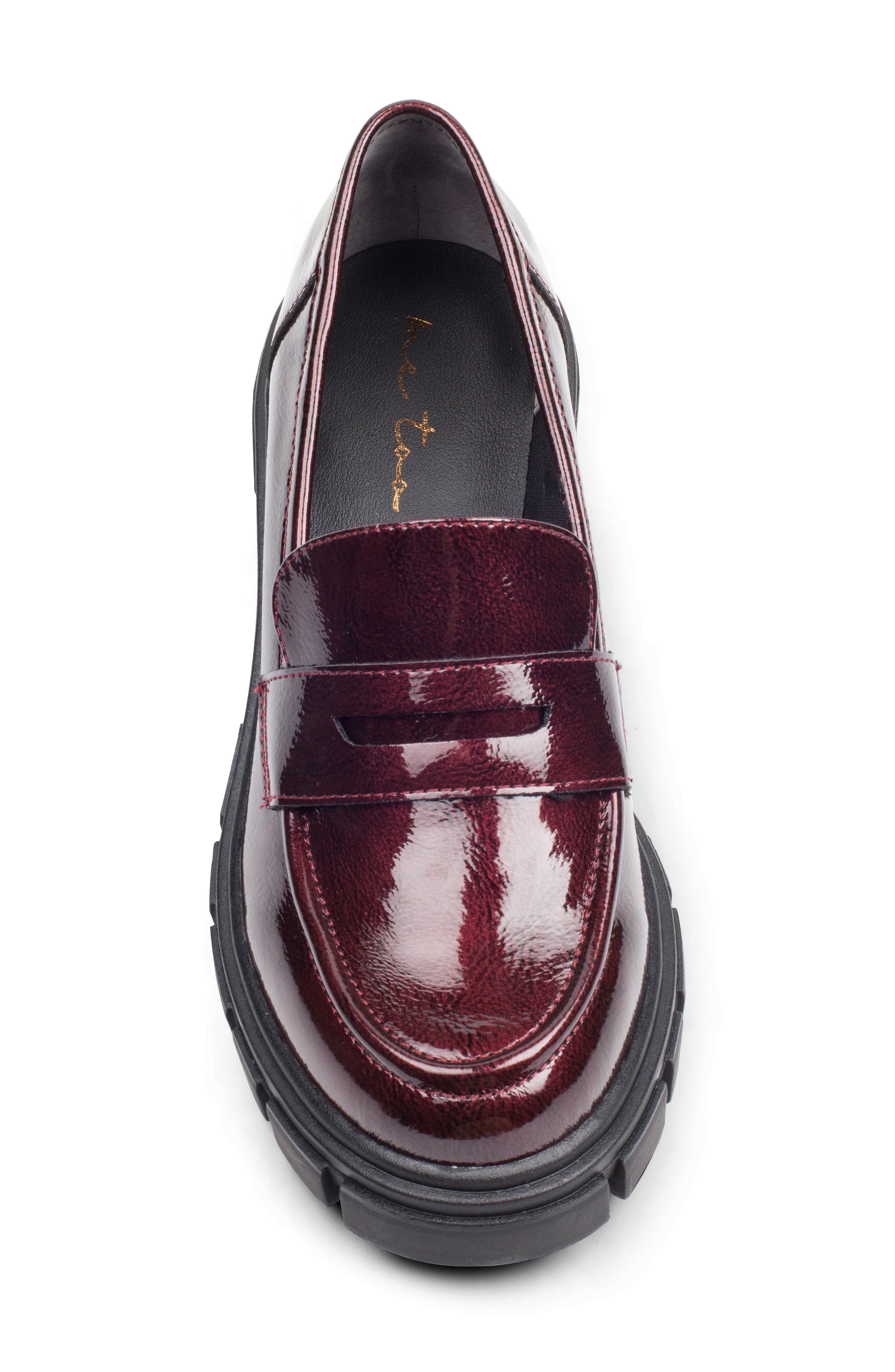 Skye Block Heel Loafer, Alternate, color, BURGUNDY