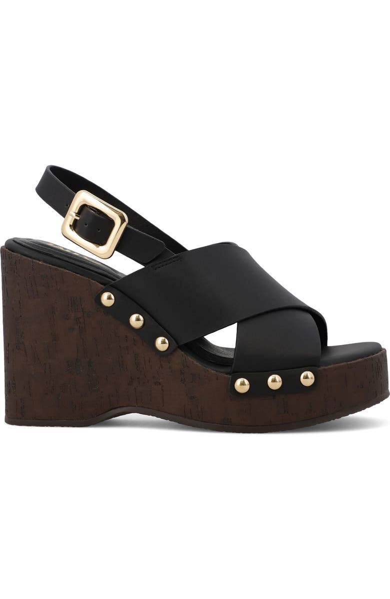 MIA Elleiana Wedge Sandal, Alternate, color, Black