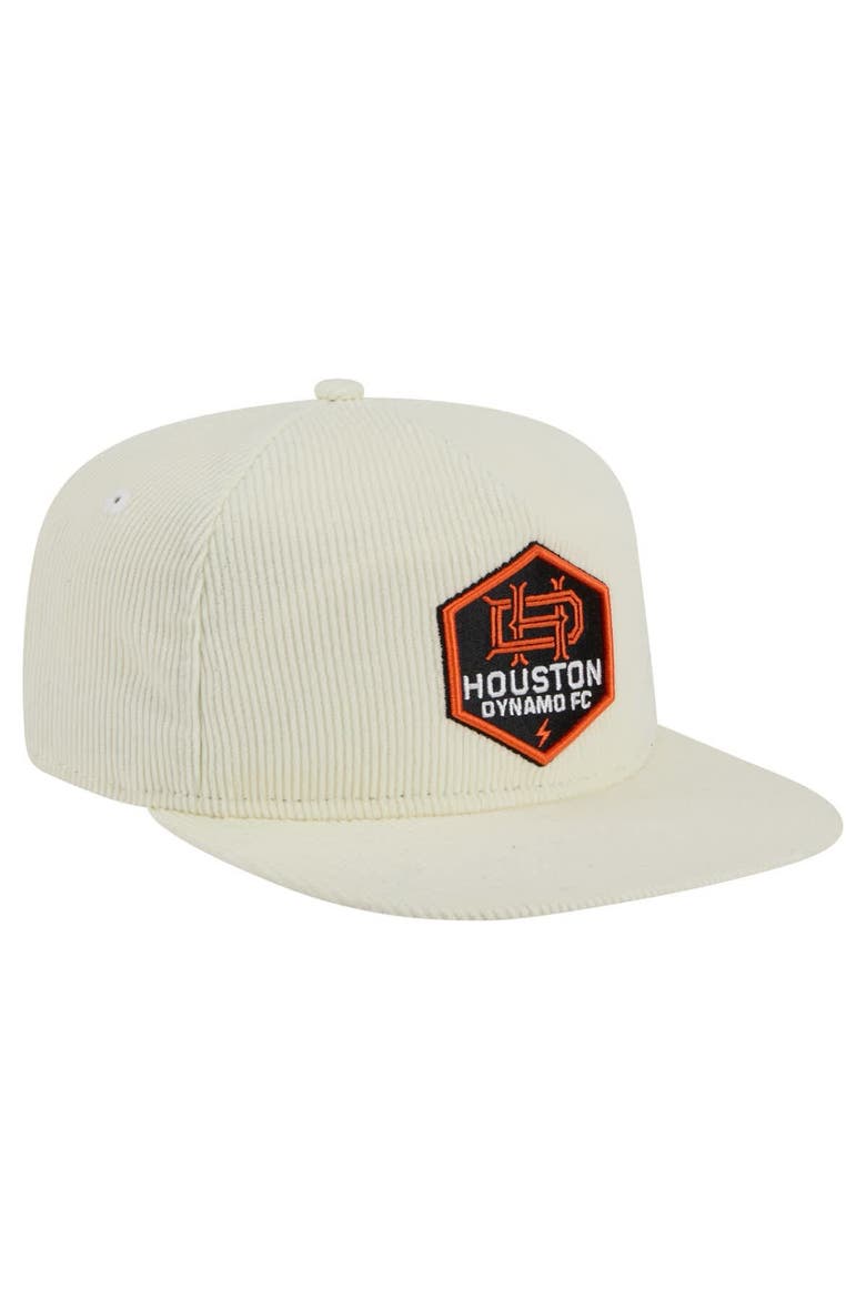 Men's New Era  Cream Houston Dynamo FC 2025 Kickoff Snapback Golfer Hat, Alternate, color, Cream