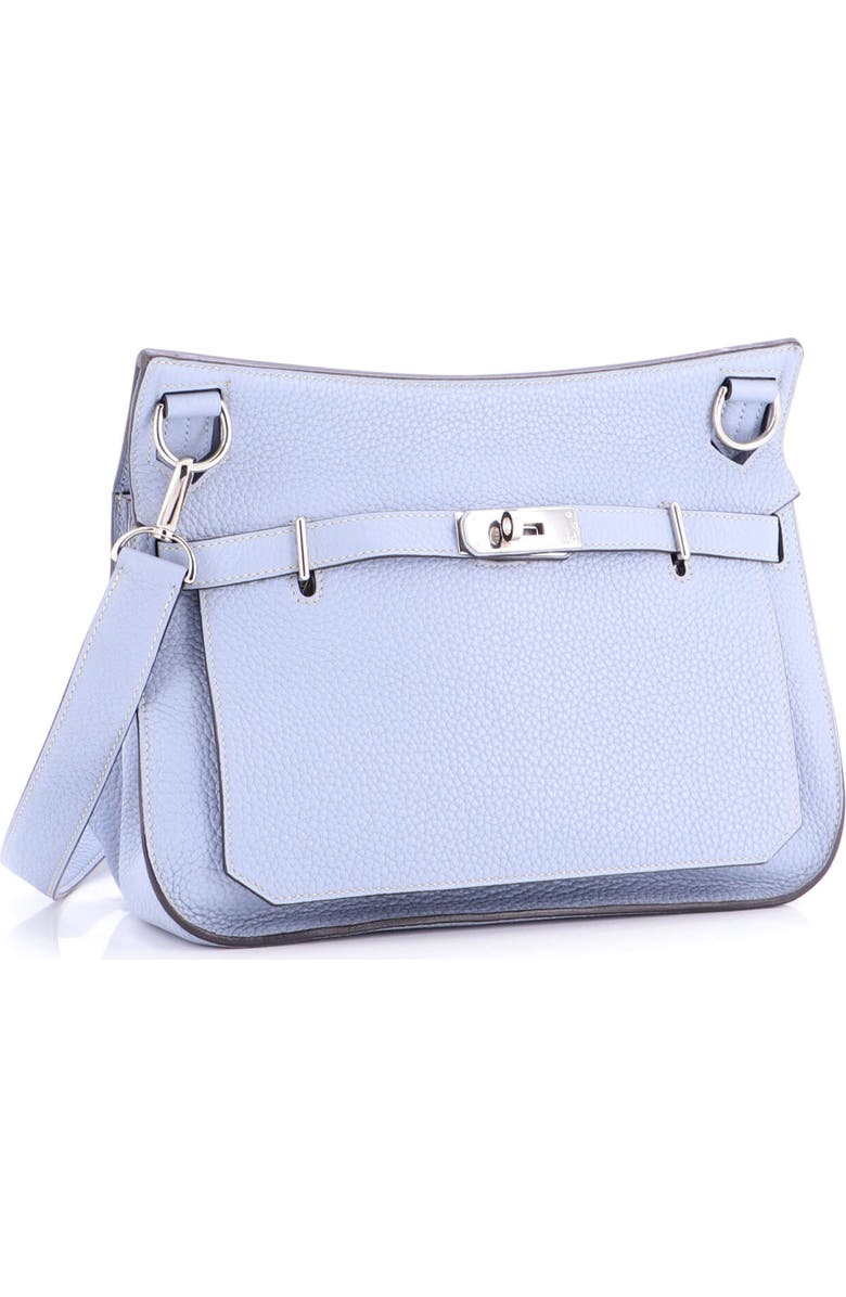 Pre-Owned Hermes Jypsiere Bag Clemence 31, Alternate, color, Bleu Lin