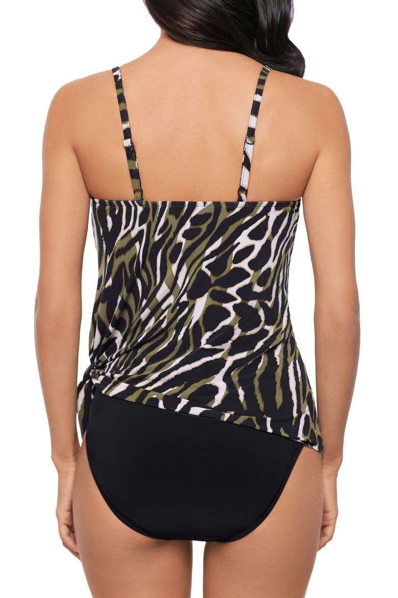 Safari Sands Alex Tankini Top, Alternate, color, BLACK/ MULTI