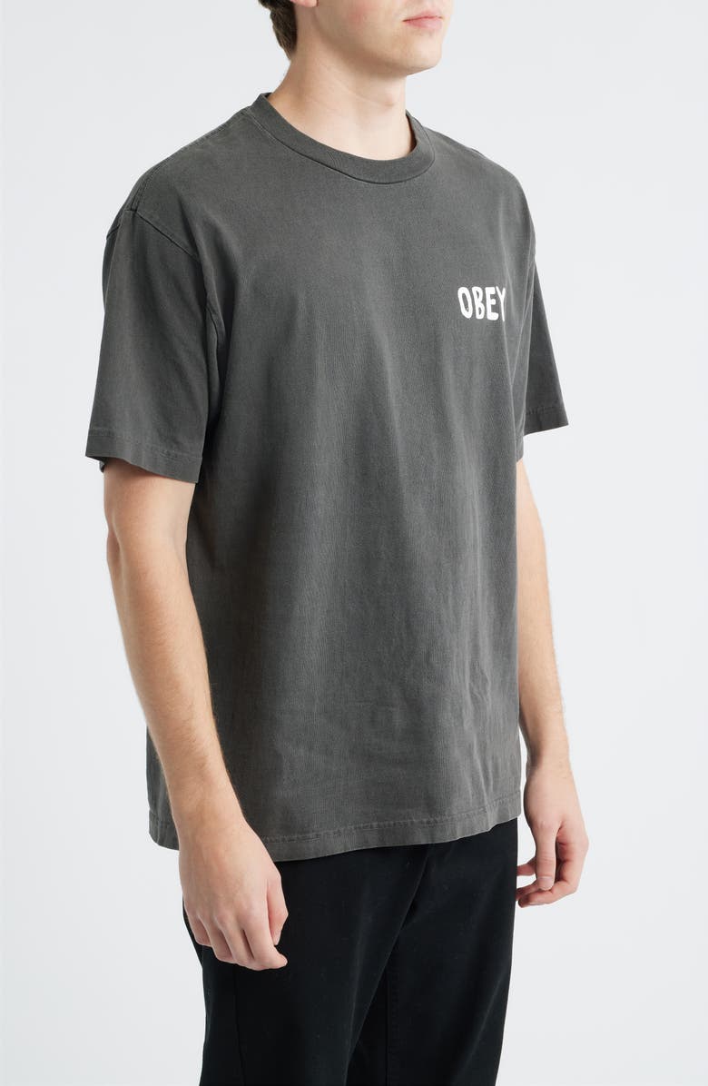 Obey Icon Photo Graphic T-Shirt, Alternate, color, Pigment Dusty Black