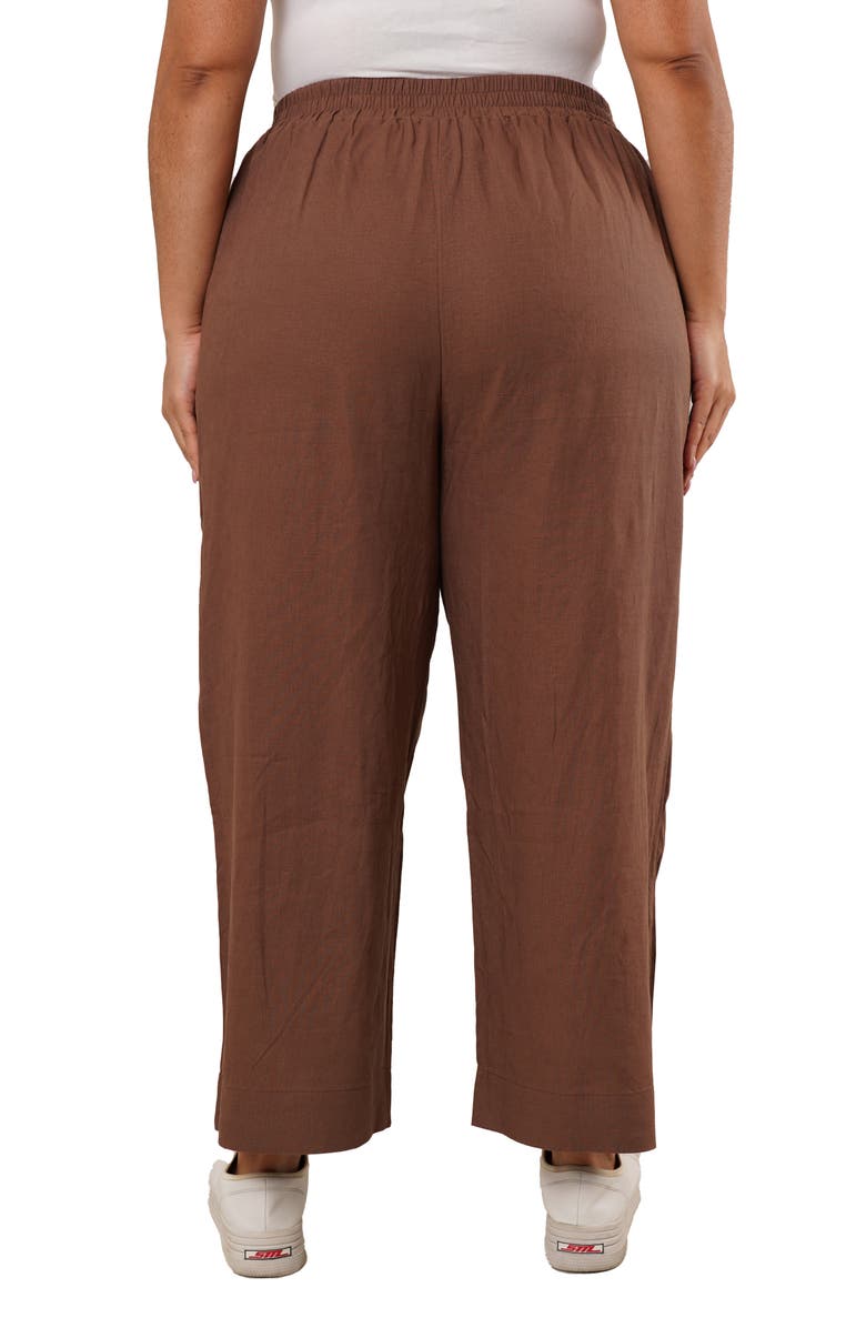 SUNNY LEIGH Elastic Waist Crop Pants, Alternate, color, Bark