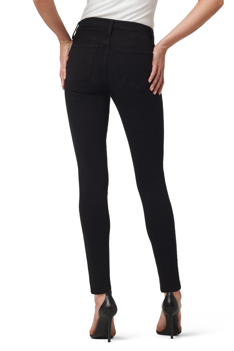 The Charlie High Waist Ankle Skinny Jeans, Alternate, color, BLACK