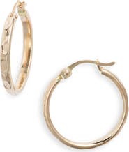 Nashelle Hammered Hoop Earrings