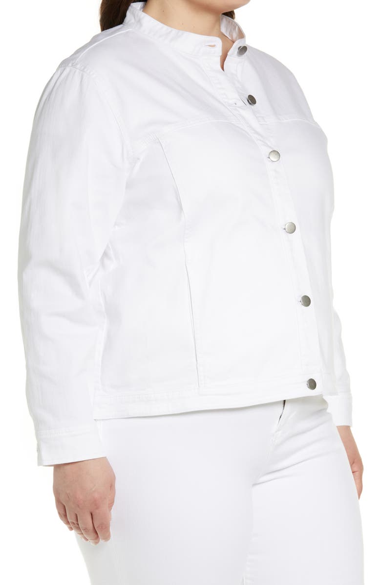 Eileen Fisher Stretch Organic Cotton Denim Jacket, Alternate, color, 