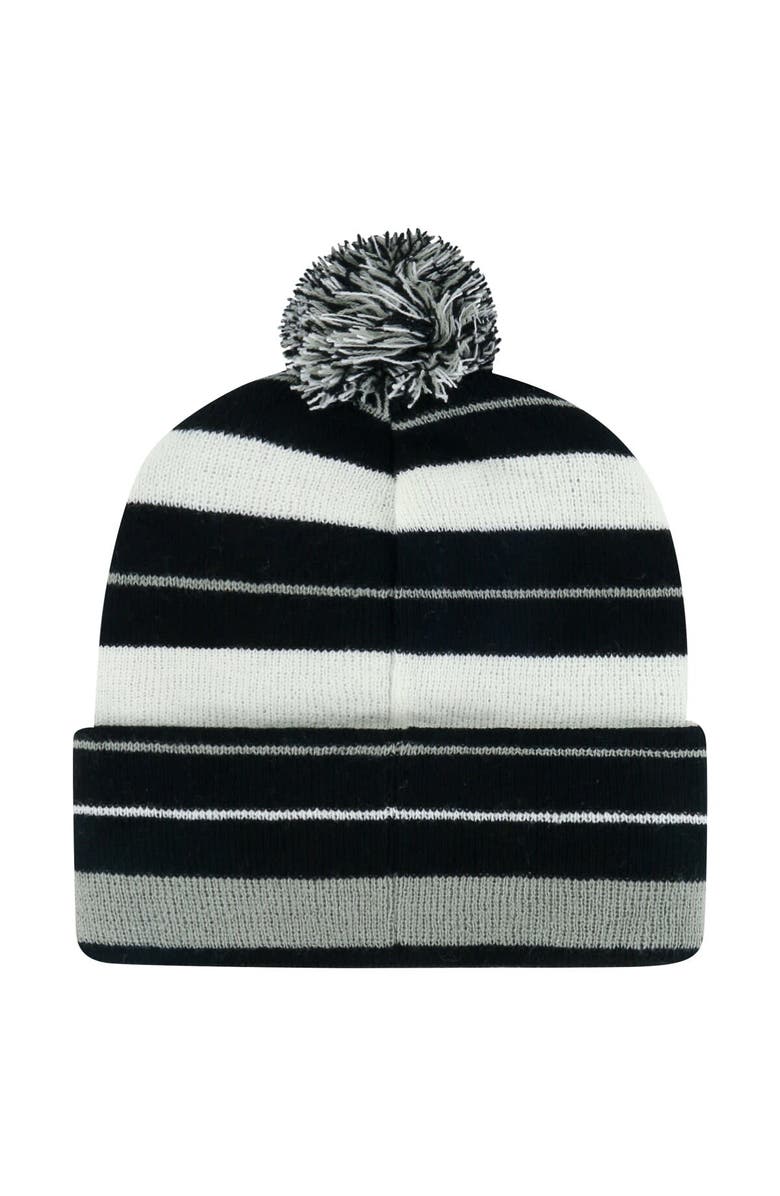 '47 Men's '47 Black Las Vegas Raiders Powerline Cuffed Knit Hat with Pom, Alternate, color, Black
