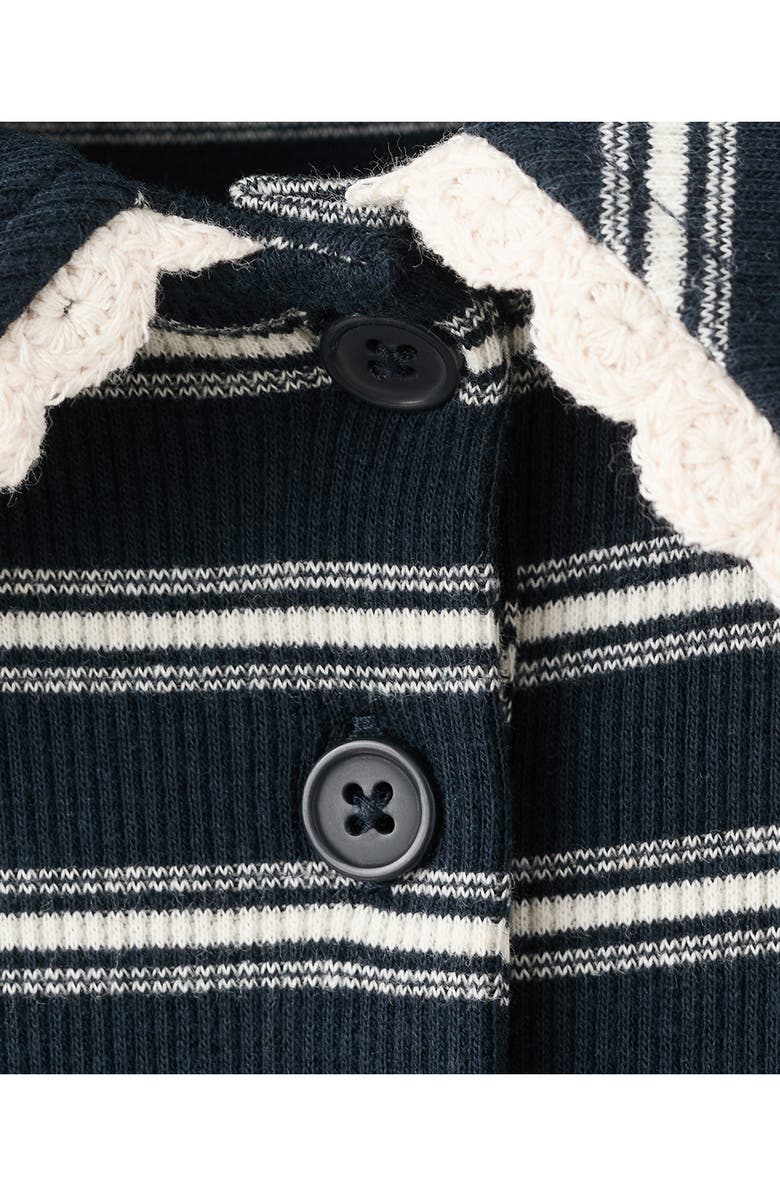 MANGO Stripe Scallop Collar Polo, Alternate, color, 