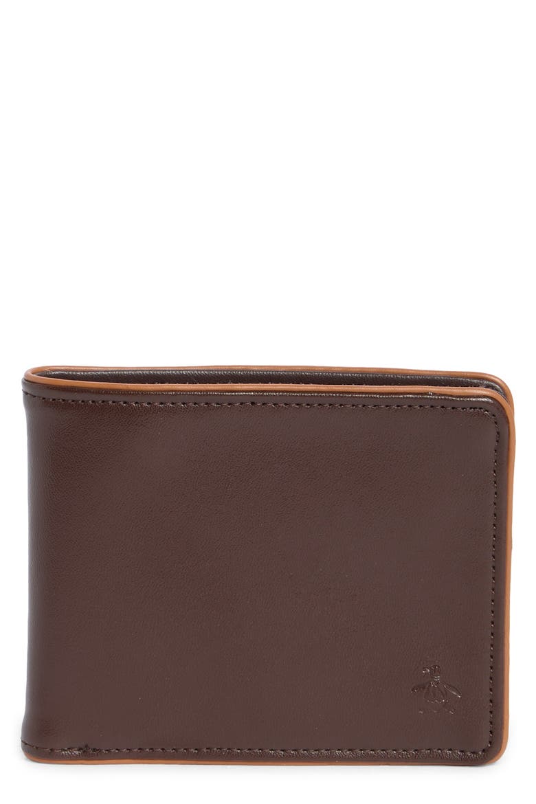 Suntan Edge Leather Bifold Wallet, Main, color, BROWN